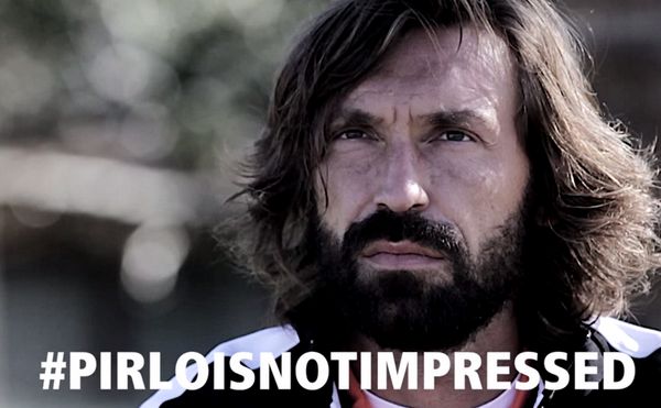Pirlo's reaction to the first half.